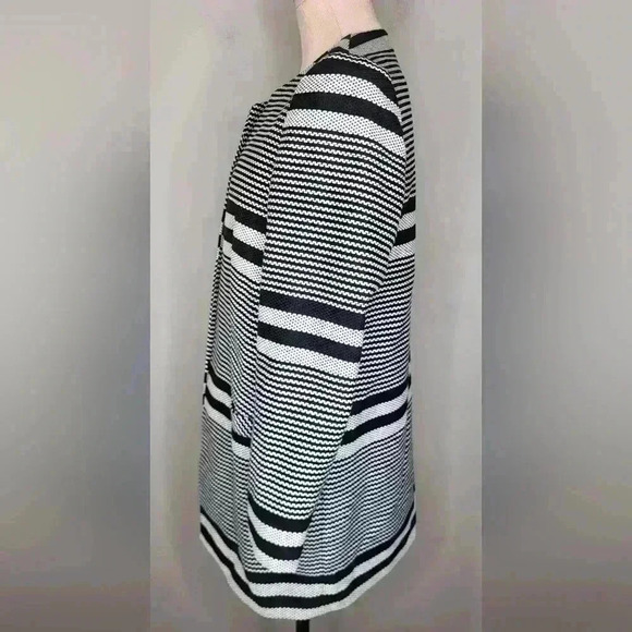 Womens Pure Collection Black Longline Striped Jacket - Black NWT New Size 8/10 - Picture 7 of 16